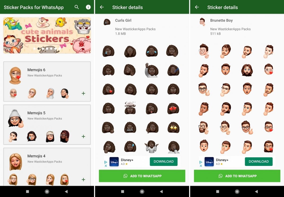 Скриншоты интерфейса New Funny Emojis Stickers in 3D