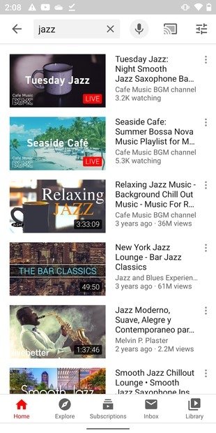 Search for a video in YouTube Vanced