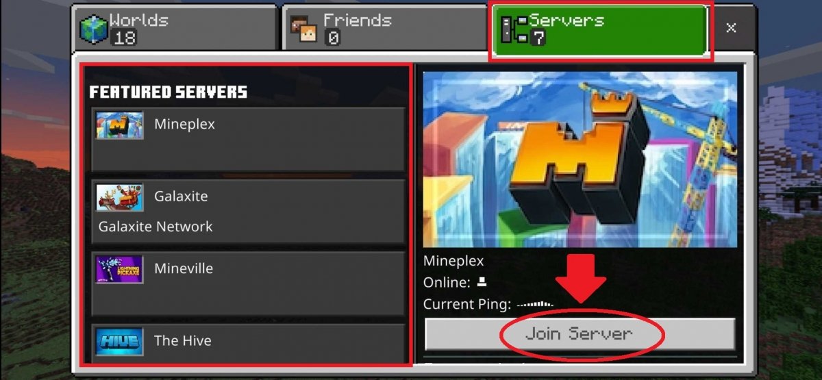 Servers list for Minecraft PE for Android - Download