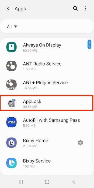 Search for AppLock