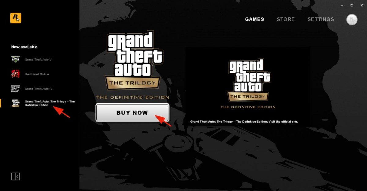 Search for GTA San Andreas in Rockstar Games