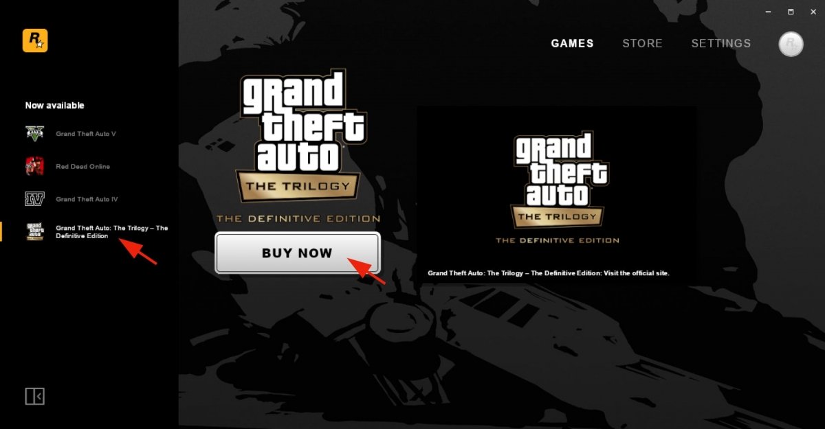 Rockstar GamesでGTA San Andreasを探す