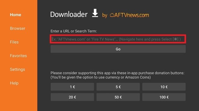 Rechercher une URL dans Downloader
