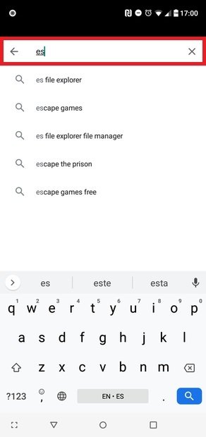 Búsqueda en Google Play