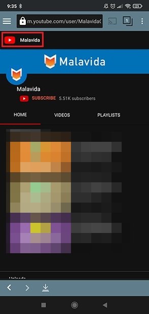 Resultados de búsqueda desde TubeMate