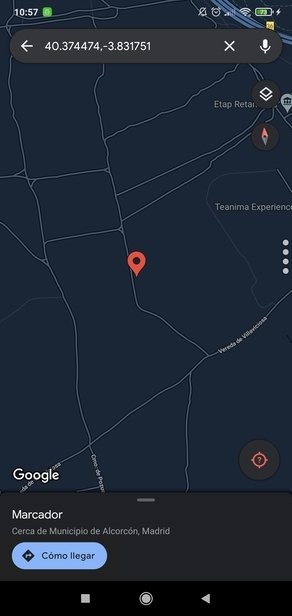 Seleccionar lugar no marcado en el mapa
