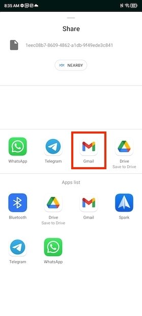 Select an email app