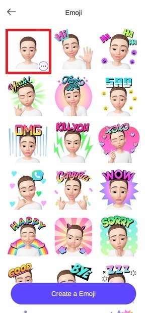 Select or create your emoji