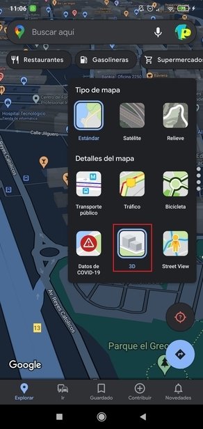 Seleccionamos la opción 3D