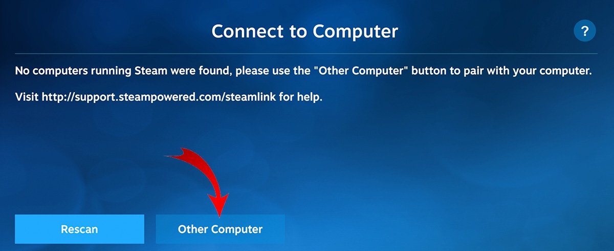 Selecciona la opción Other Computer