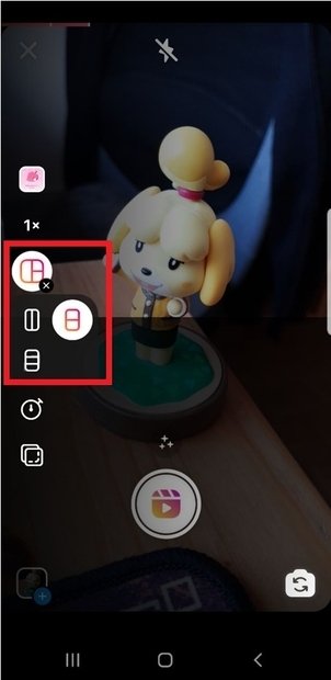 Select the video layout option to set up a mosaic with your clips