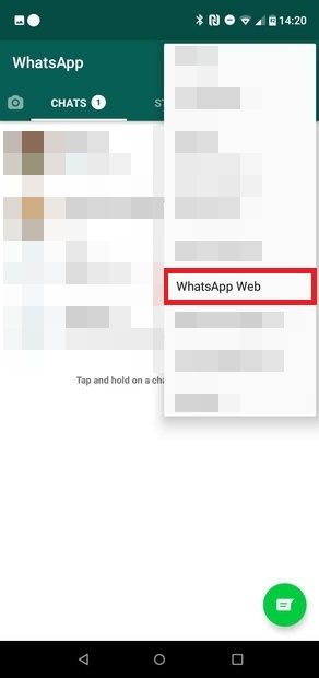 Выберите WhatsApp Web