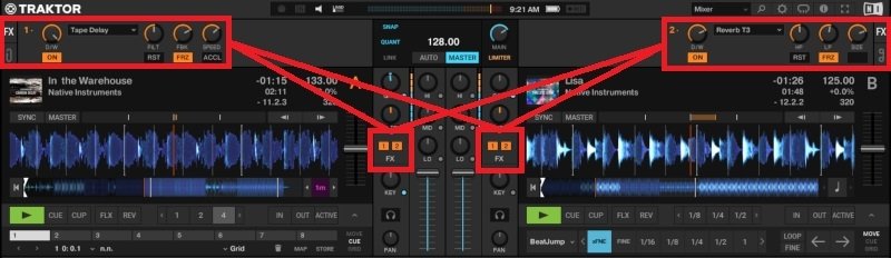 Sending the signal to the effects module