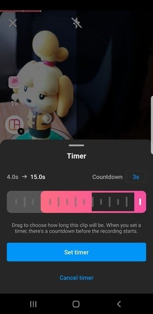 Set a timer to start recording your Reel without needing to hold your phone with your hands