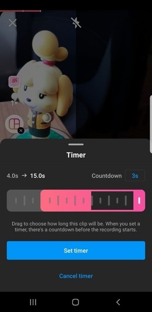 Establece un temporizador para empezar a grabar tu Reel sin necesidad de sujetar el móvil con las ma
