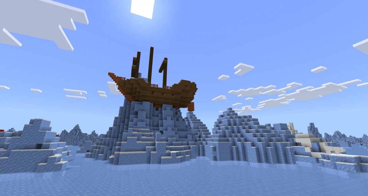 Nave naufragata in Minecraft