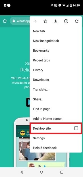 Afficher le Web de WhatsApp au format de bureau
