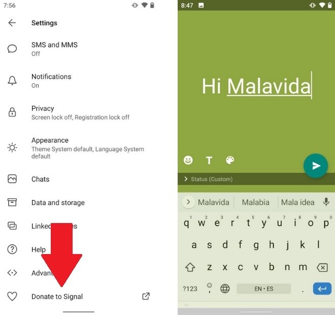 Donazioni in Signal e stati in WhatsApp