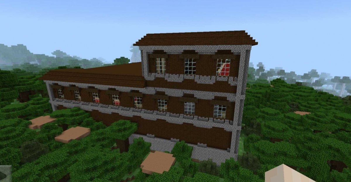 Sinister mansion in Minecraft