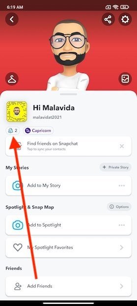 Snap Core on your profile