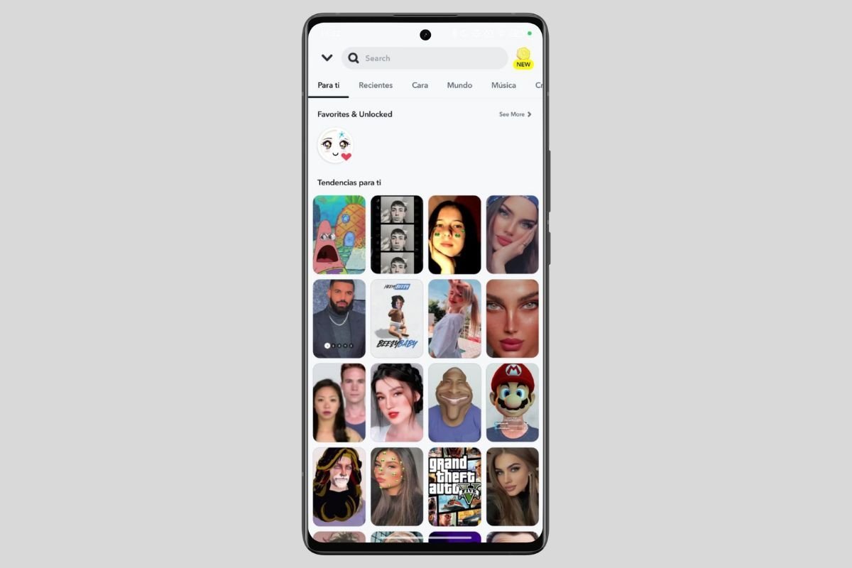 Snapchat has a huge catalog of filters that can find using its search tool