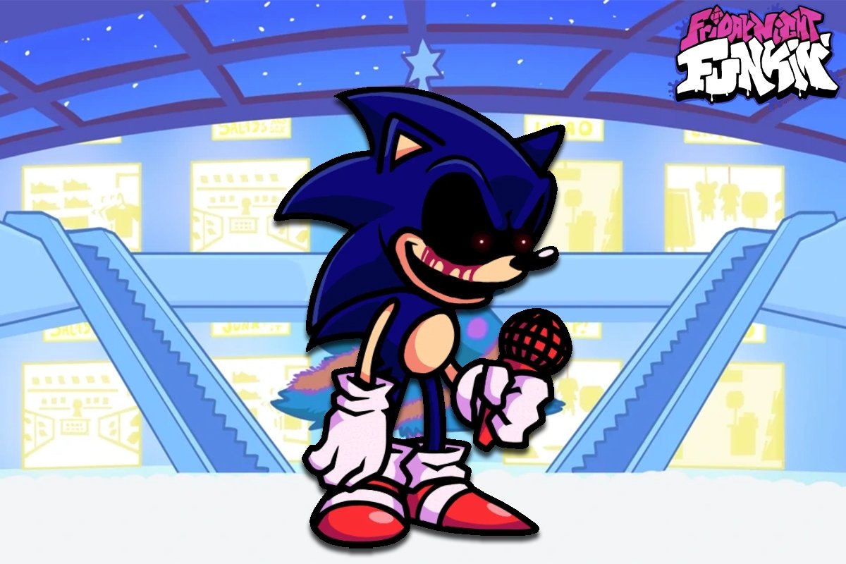 Sonic.Exe is a devilish hedgehog in FNF