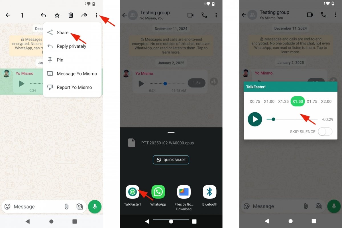 Speed up WhatsApp voice notes with TalkFaster