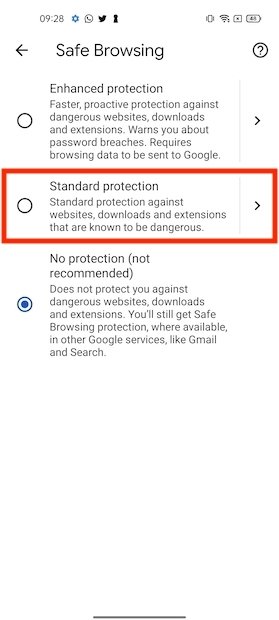 Protection standard