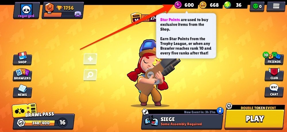 Comment Obtenir Des Points Star Dans Brawl Stars - jetons brawl stars tuto