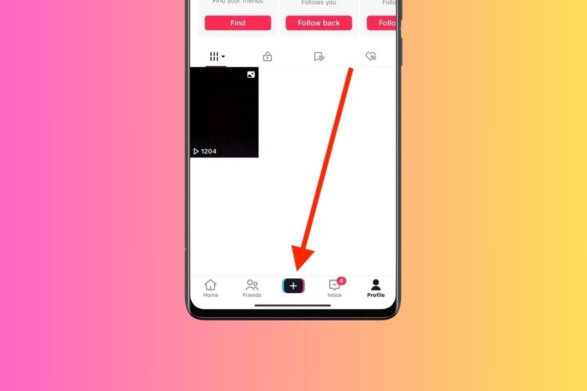 Start a Live from TikTok's creation section
