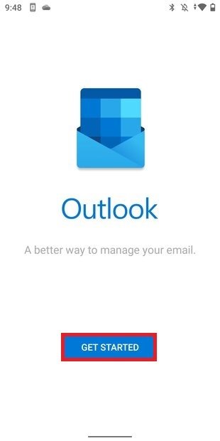 Iniciar configuración de Outlook