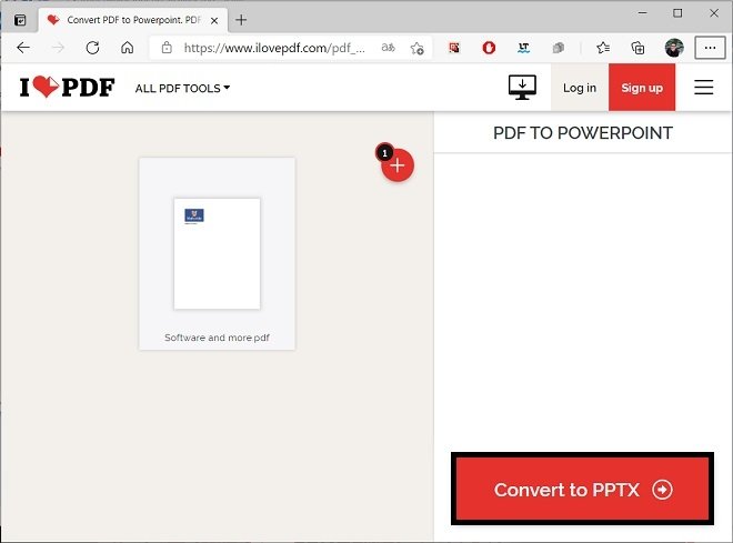 Start converting to PDF