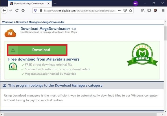Iniciar descarga en Malavida