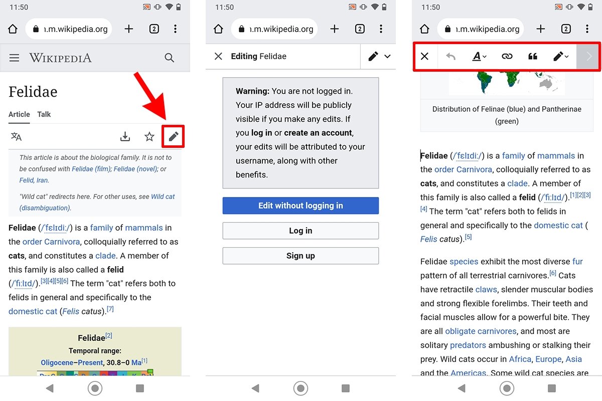 Steps to edit a Wikipedia page