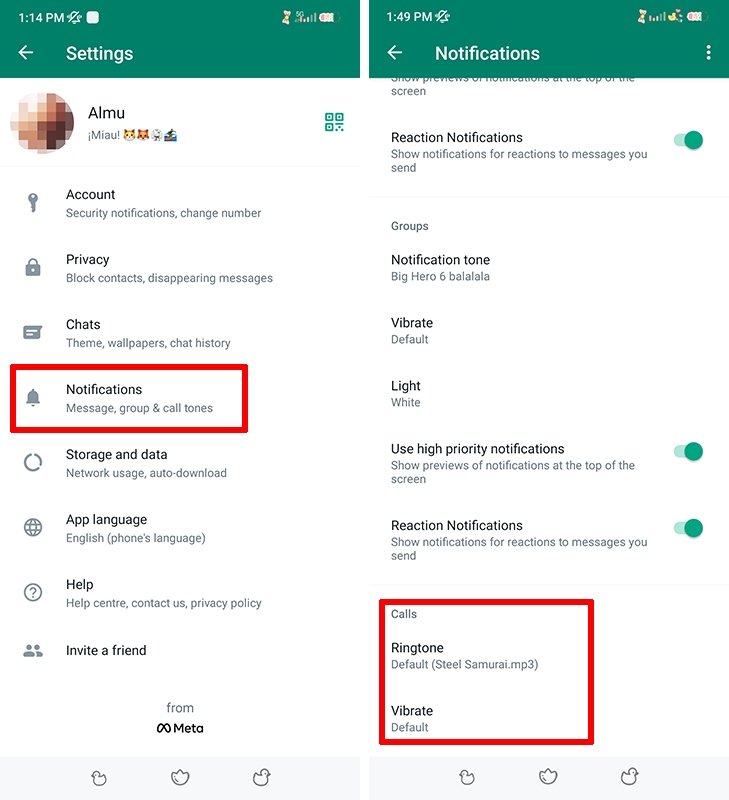 Etapas para silenciar uma chamada no WhatsApp