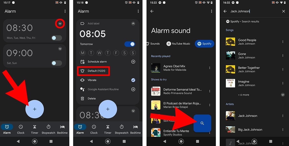 Steps to set a Spotify song as your alarm clock ringtone