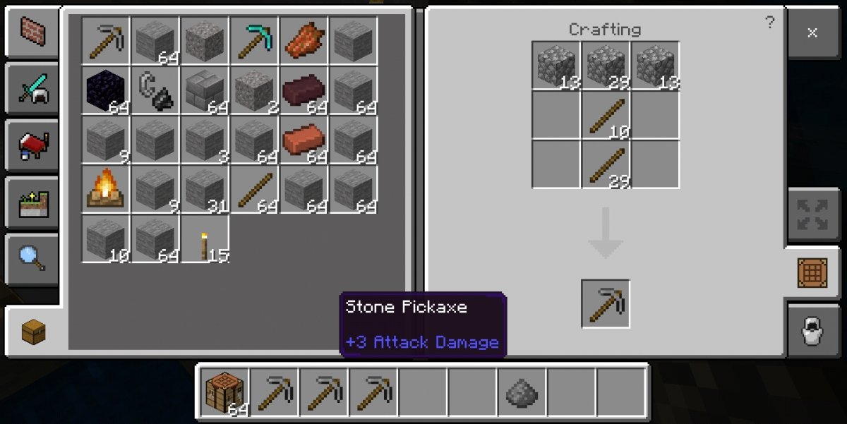Stone pickaxe, the minimum requirement to get lapis lazuli
