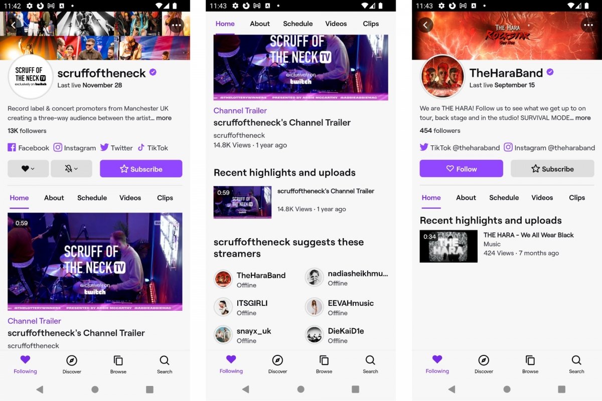 Suggested channels on Twitch
