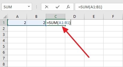 Sum of the values of the columns