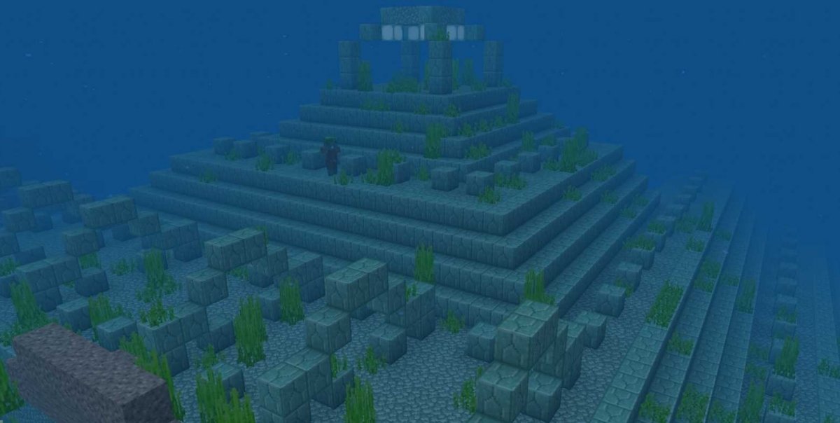 Templo submerso no Minecraft