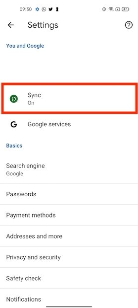 Synchroniser avec Google