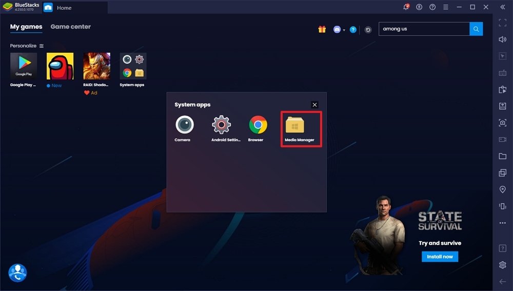 how to transfer files from bluestacks to pc