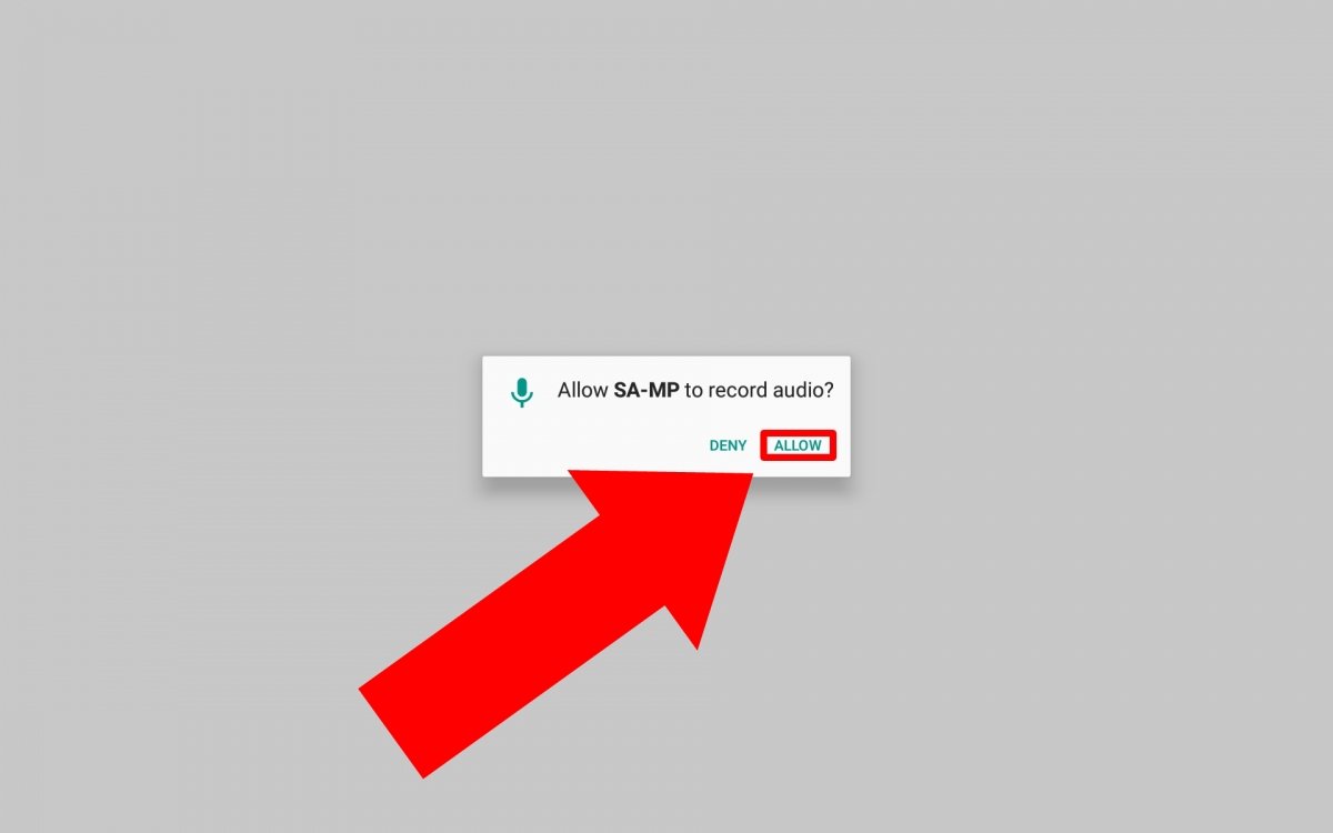 Tap Allow to allow audio recording