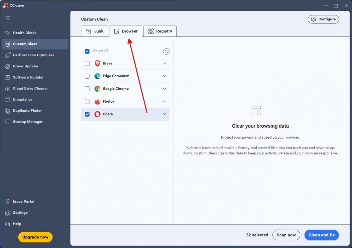 Раздел, посвященный браузерам, замечательный, особенно если у вас установлено несколько браузеров