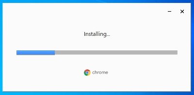 The installer’s loading window