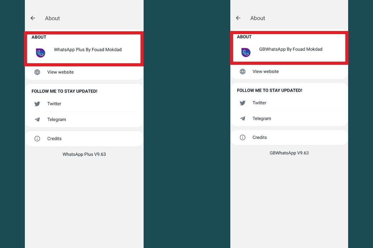 The only differences between WhatsApp Plus and GBWhatsApp are slight details
