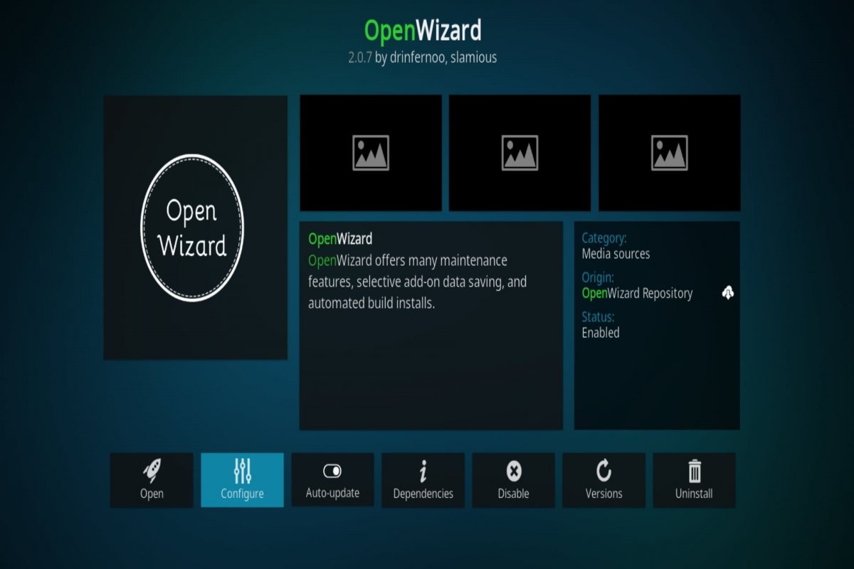 Installateur  d'Open Wizard 