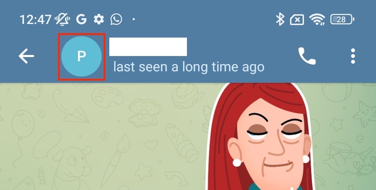 The profile picture has disappeared for this contact