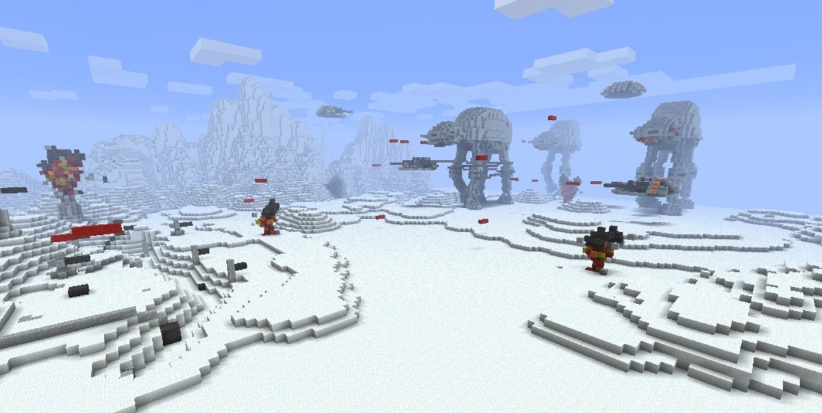 The Star Wars Minecraft map is also available