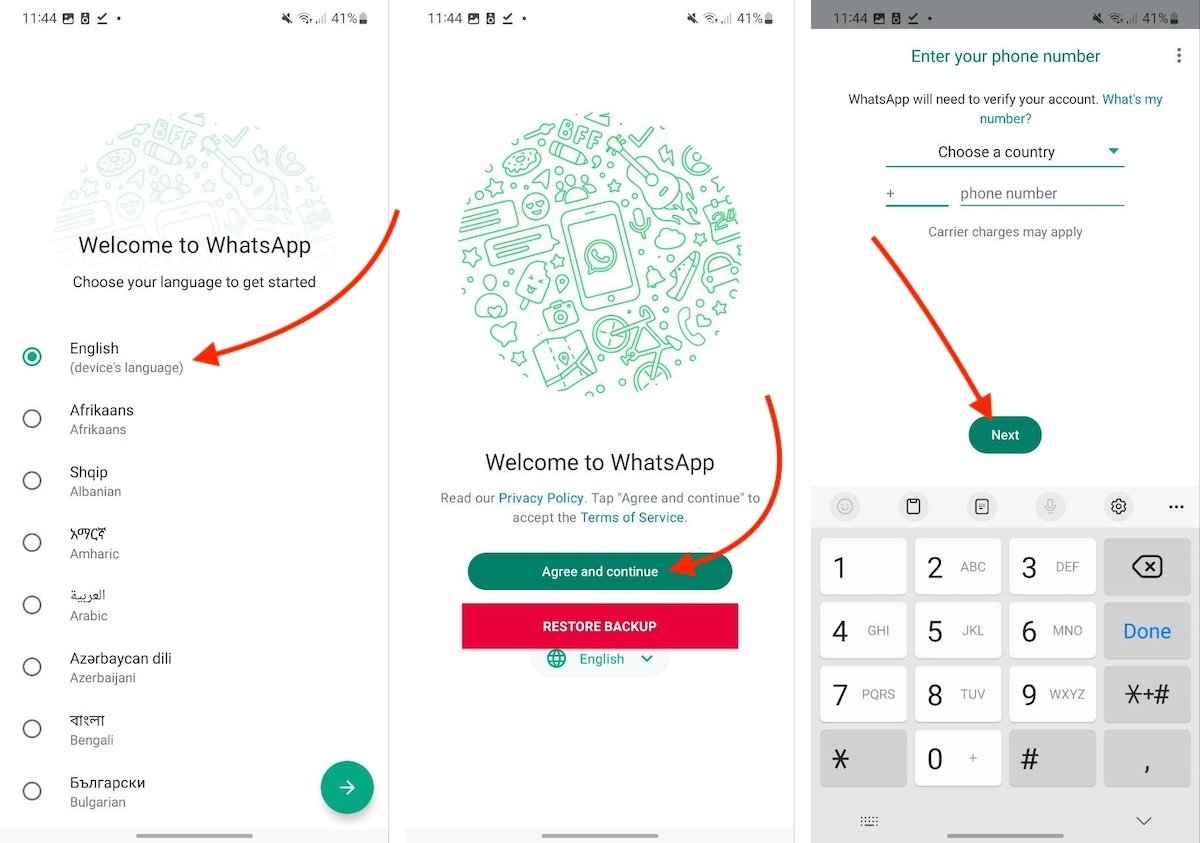 The steps to configure GBWhatsApp are identical to those of the official app